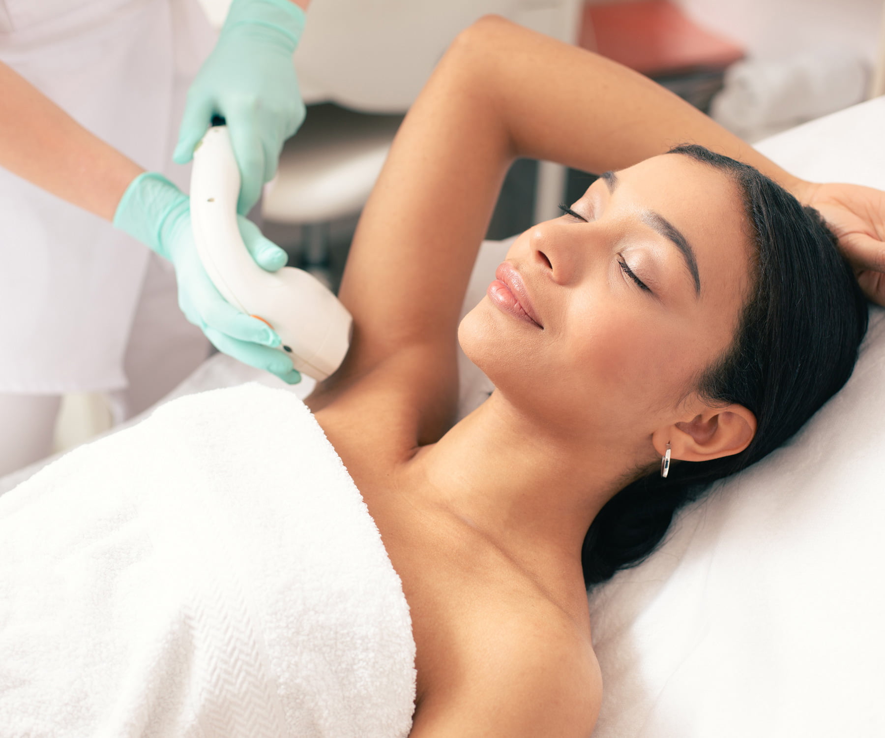 Women Getting Laser Hair Removal Treatment in Grove City, Ohio | Astria Aesthetics