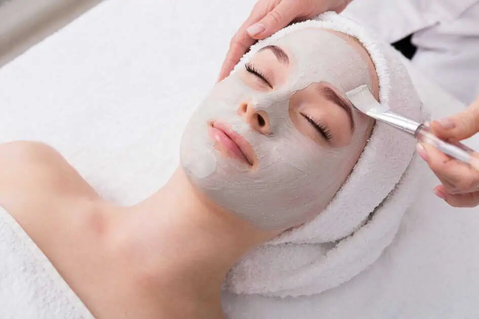 Woman receiving a Astria’s Signature Facial in Pickerington, OH