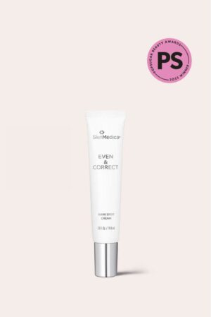 SkinMedica Even & Correct Dark Spots cream tube on light background.